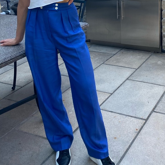 Vintage Linen Blend Trousers - Picture 2 of 8